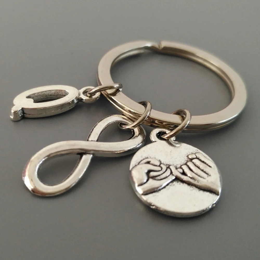 Подарочный Брелок BBF бесконечность Keychian обещание Pinky Keysholder опционально 26 дюймов