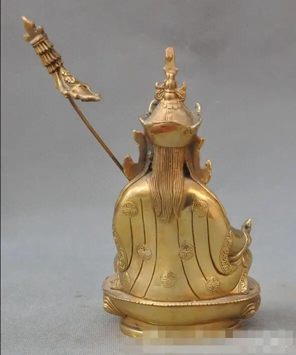 7 &quotТибет ваджраяна латунь fane GuRu Rinpoche Padmasambhava Padmakara статуя Будды|buddha statue wood|buddha