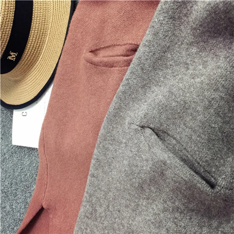 

2019 New Long Knitted Cardigan Women Sweater Casual Pocket Poncho Plus Size Coat Female Loose Sweaters Vestidos Cardigans AC017
