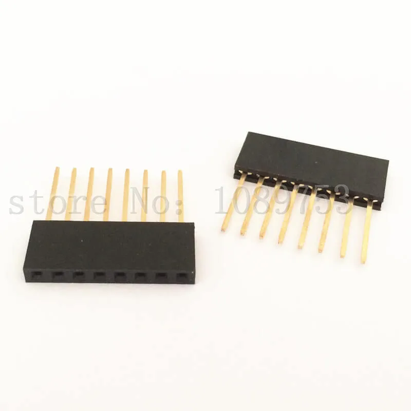 Штабелируемые длинные гнездовые головки для Arduino Shield черные 2 54 мм 8P 50 шт.|header