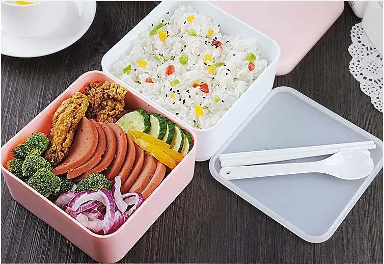 ONEUP Ланч-бокс в японском стиле Bento box Теплоизоляционный экологичный Герметичный портативный контейнер для хранения еды Microwavable