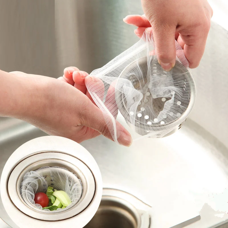 30 шт одноразовые мешки для высыхания мойки фильтрованные слива душа сетчатый