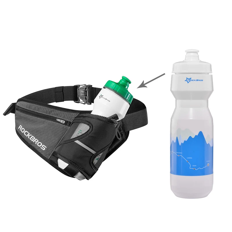 Bag and Bottle 01 ROCKBROS пояс для бутылки с водой Сумка светоотражающие скалолазание спортивные сумки Softback походы, кемпинг, катание на веосипеде путешествия Фитнес Бег поясная сумка - Цвет: Bag and Bottle 01