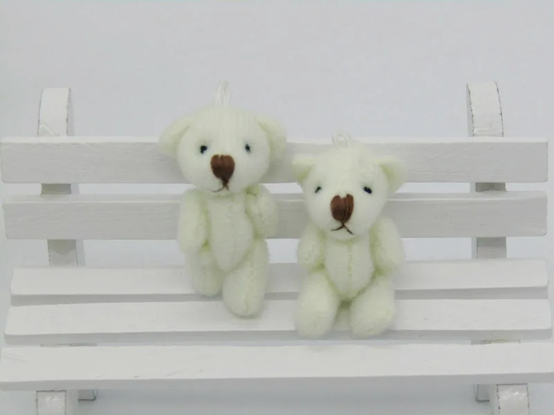 4,5 см, 100 шт./лот, Kawaii, маленькие мишки, мягкие плюшевые игрушки, мини-медведь, плюшевые игрушки, свадебные подарки, брелок GE098