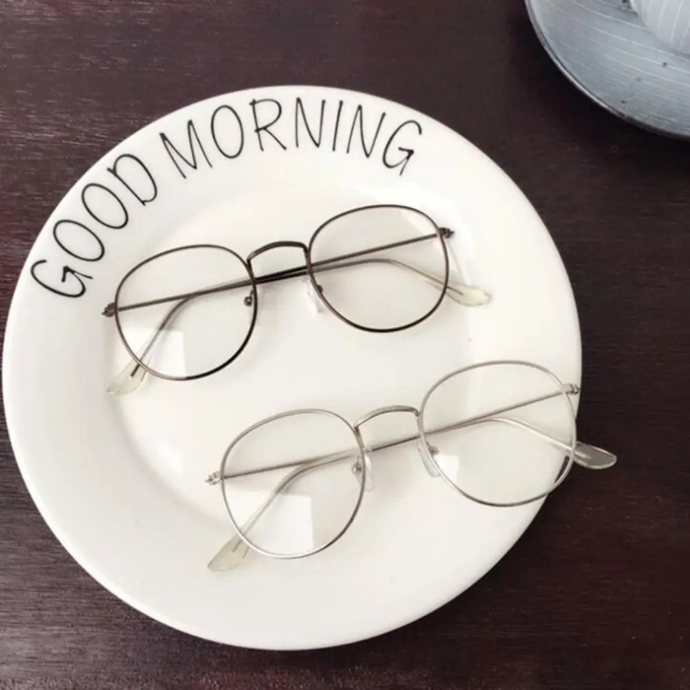 HobbyLane мужские и женские ретро круглые оправы Простые Стеклянные очки| |