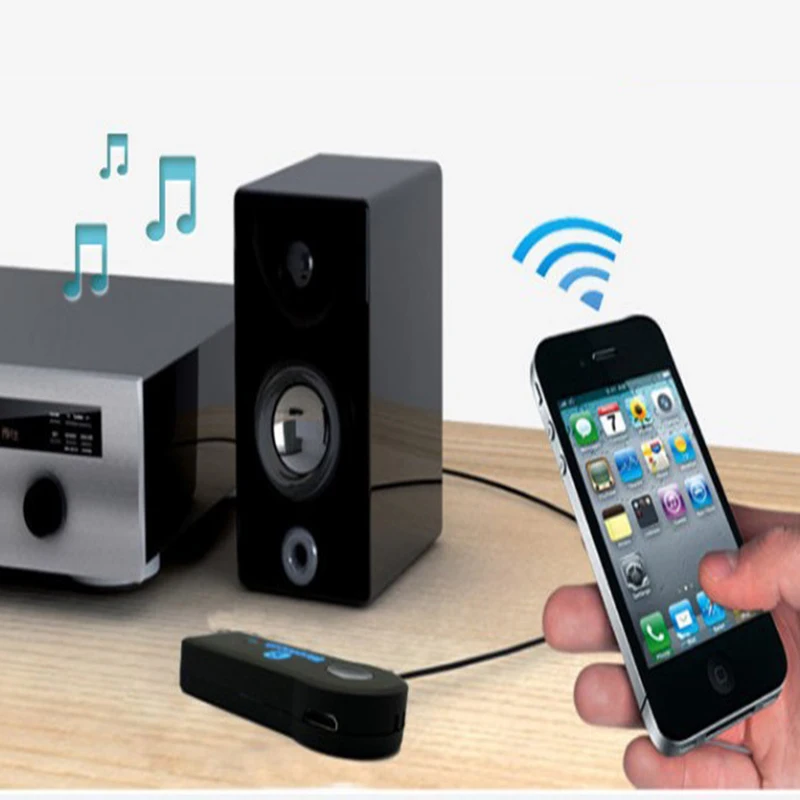 Автомобильный Bluetooth беспроводной комплект MP3 аудио приемник адаптер 3 5 мм AUX