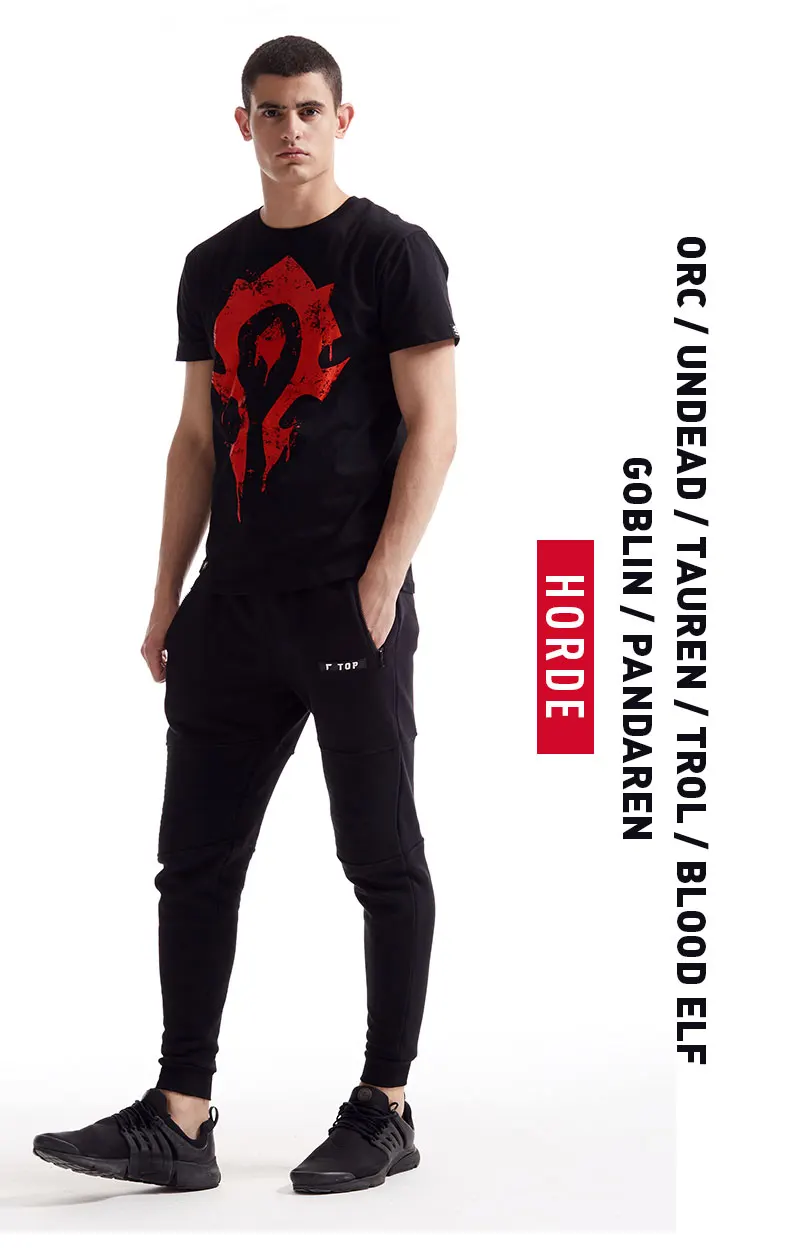 TEE7 Для мужчин игры WOW Повседневное футболка Tribe навсегда эмблема Размеры M-4XL хлопок модный принт Топ хип-хоп мужской Slim Fit Блузка подарок