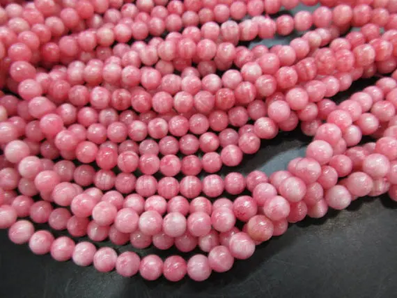 

2strands 6-12mm high quality pink rhodochrosite gemstone round ball jewelry bead