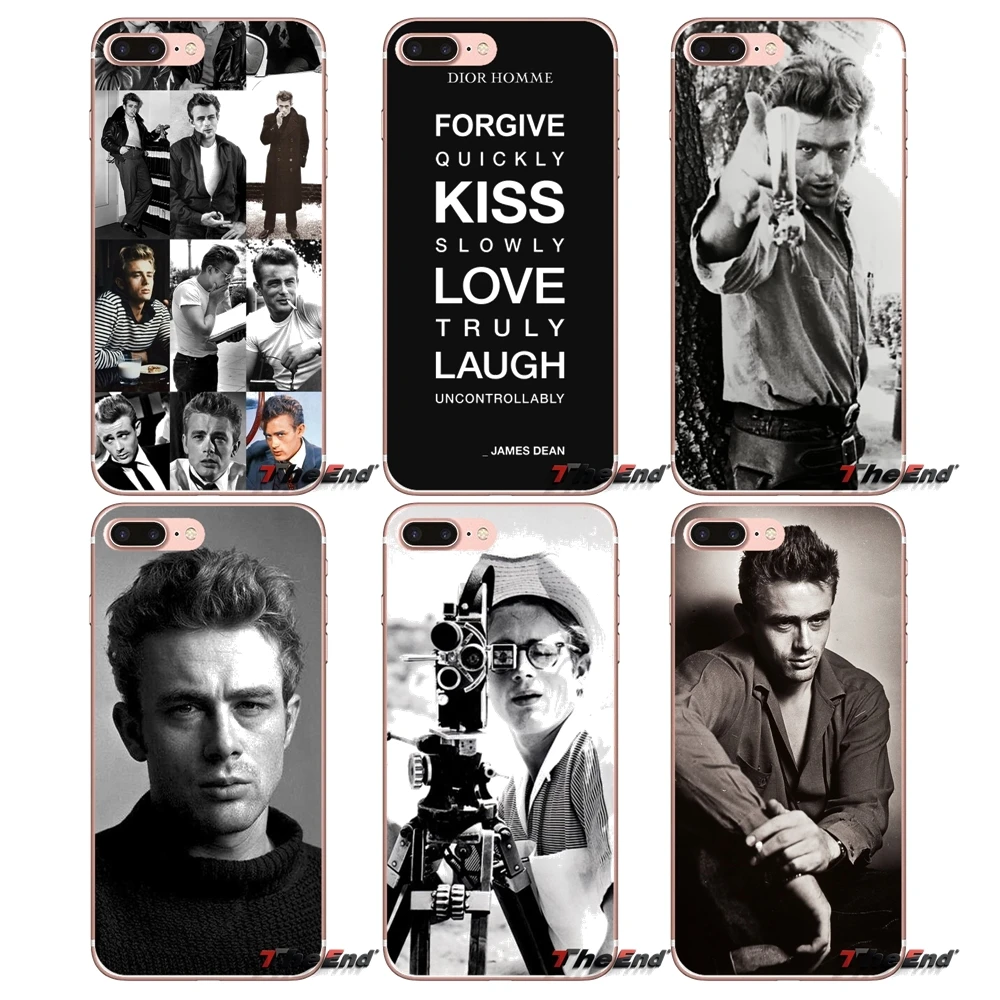 Мягкие прозрачные чехлы James Dean для Apple iPhone X 4 4S 5 5S SE 5C 6 6S 7 8 Plus 6sPlus 6Plus 7plus