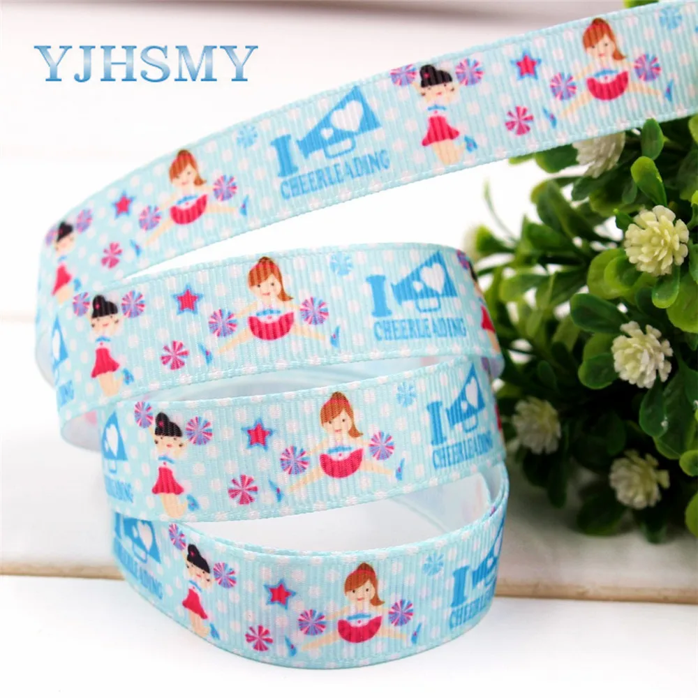 YJHSMY 17223159 5/8 &quot(15 22 38 мм) мультфильм напечатанный grosgrain лента DIY handmadeHair Аксессуары