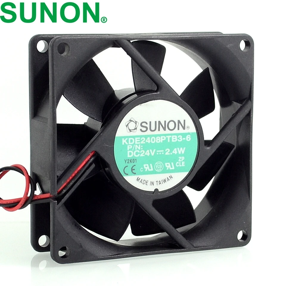 For Sunon 80X80X25mm  KDE2408PTB3-6 8025 24V 2.4W 80mm server inverter axial cooling fan