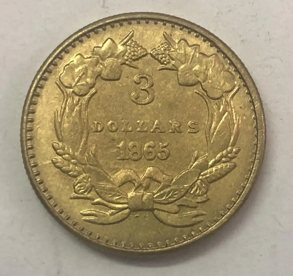 (1861 1862 1863 1864 1865) 3 доллара США|Безвалютные монеты| |