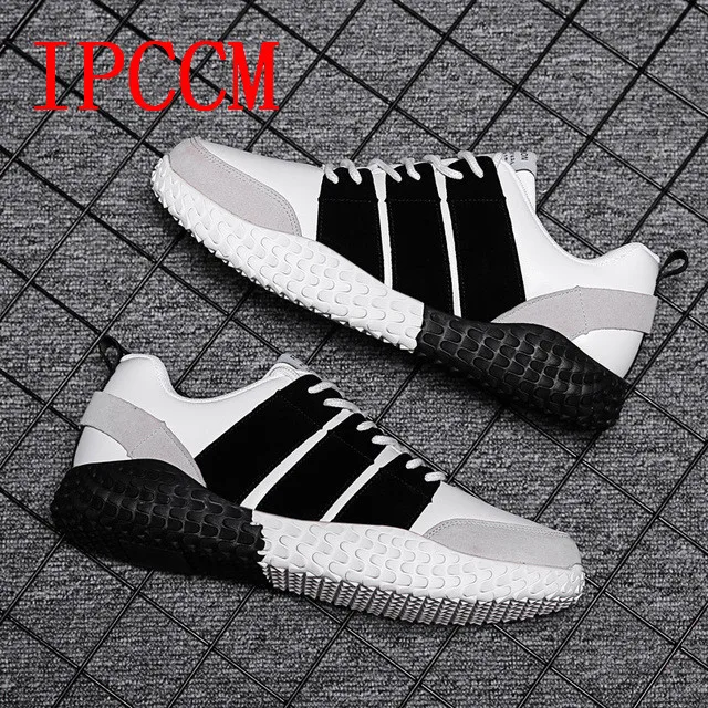 Men's shoes fall loafers 2019 Korean version fashion British men's lace-up sneakers running | Обувь
