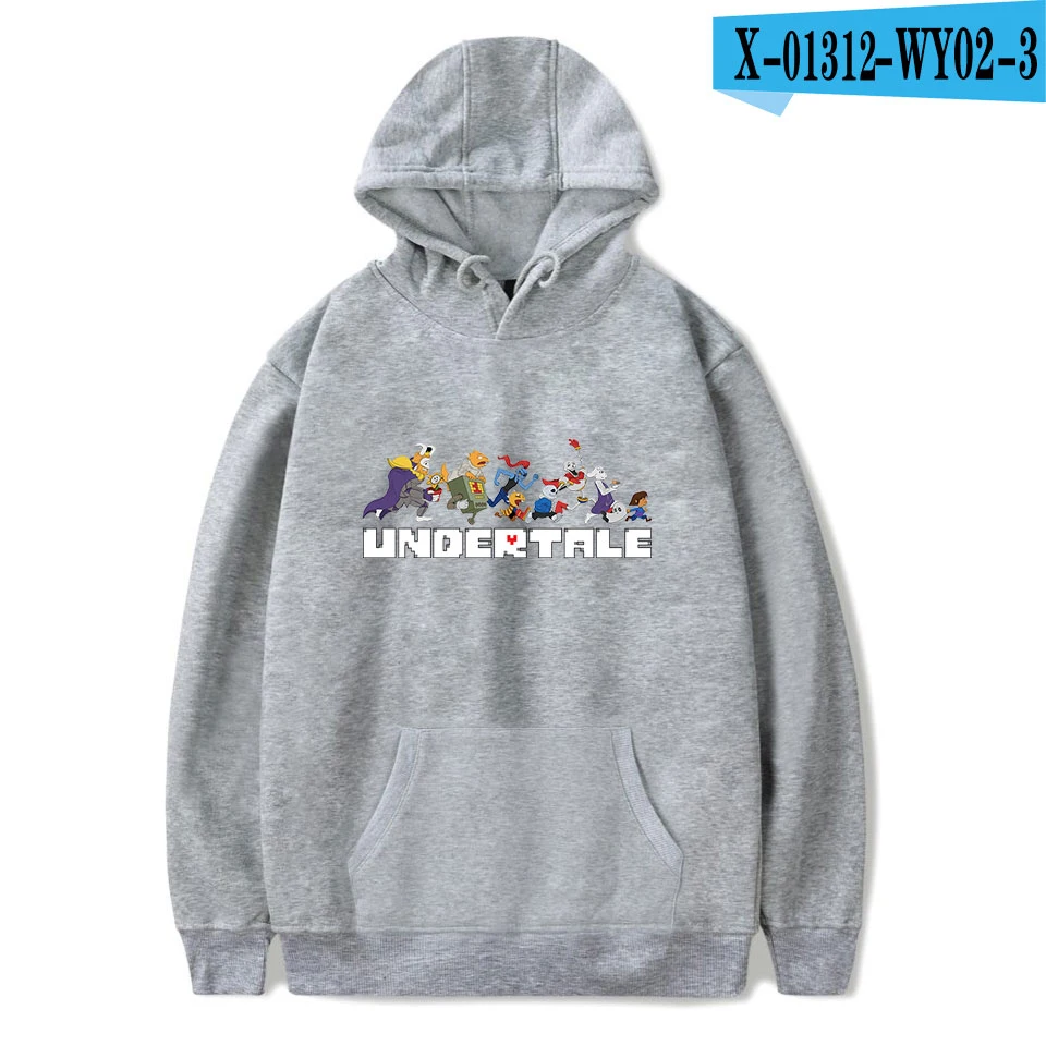 gray Новая мода Undertale толстовка с капюшоном для мужчин/женщин Модный повседневный Уличная пуловер с капюшоном принт Undertale мужские s толстовки Одежда - Цвет: gray
