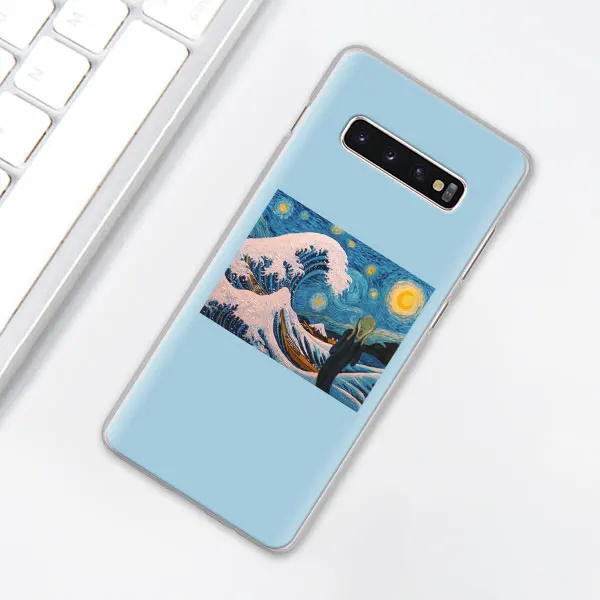 010 Художественный эстетический Ван Гог Мона Лиза чехол для телефона для samsung Galaxy S10e S10 Plus S7 S8 S9 Plus Note 8 9 M10 M20 M30 жесткий чехол - Цвет: 010