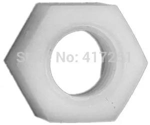 

50 шт. M5 полностью шестигранные нейлоновые гайки, пластиковые шестигранные гайки