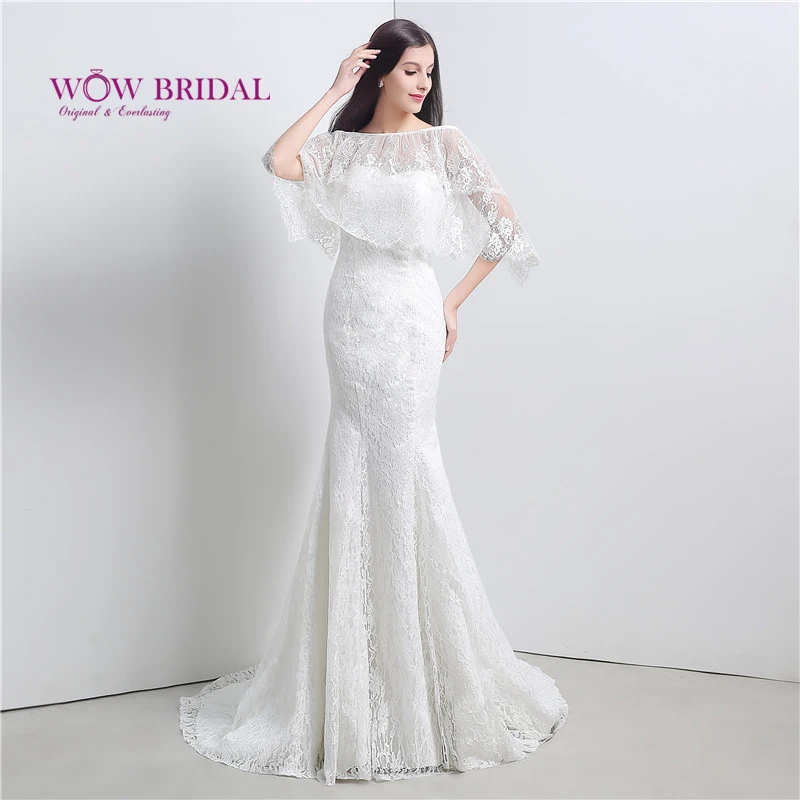 Wowbridal изящное кружевное свадебное платье с курткой 2021 милое Тюлевое открытой