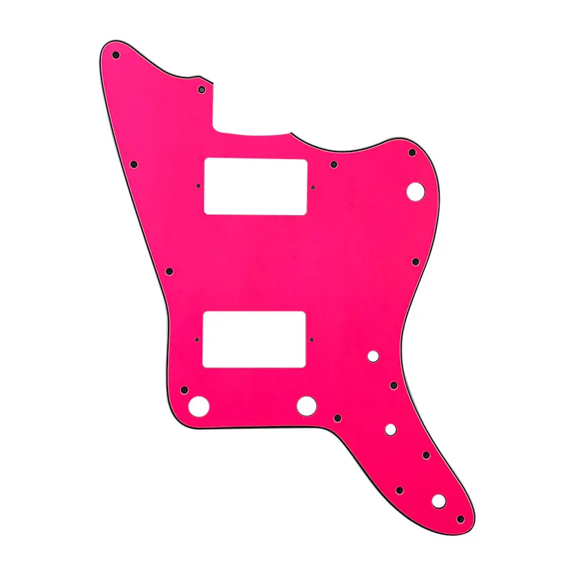 4Ply Pink Pleroo Customizeiont Pickguard-для MIJ Jazzmaster гитары Pickguard с PAF хамбакер без верхних рогов отверстия - Цвет: 4Ply Pink