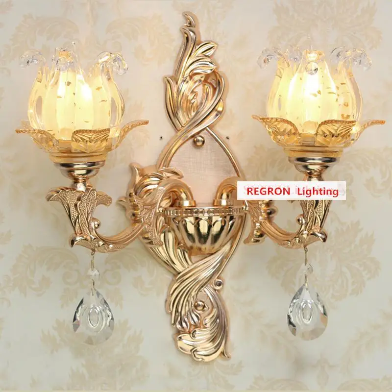 Японский стиль фиолетовые Настенные светильники со стеклянной лампой абажур для