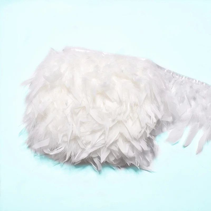 Оптовая продажа 10 метров пушистые перья индейки отделка бахромы 4 6 дюймов сделай