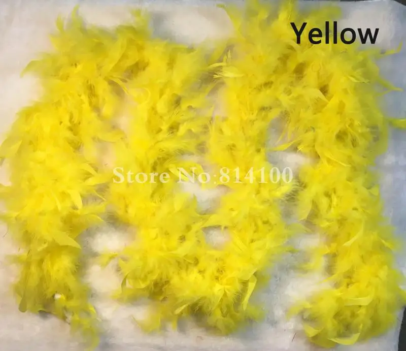 

Yellow Chicken Feather Strip Turkey Feather Boa for clothing accessories Clothing sewing supplies for fabrics scary 2yards/lot