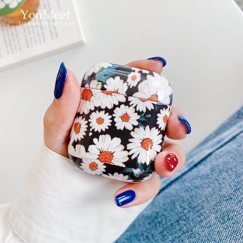 Ins Korea florals чехол для наушников Apple Airpods 1/2/i10/i11 защитный чехол Bluetooth сумка для наушников