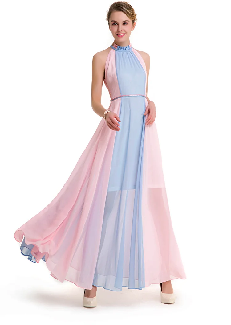 Женское шифоновое платье облегающее большого размера до щиколотки 2019 | Женская