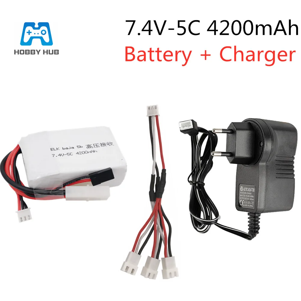 Hobby Hub 7 4 В 4200 мА/ч 5C приемник высокого напряжения Power2S lipo аккумулятор для