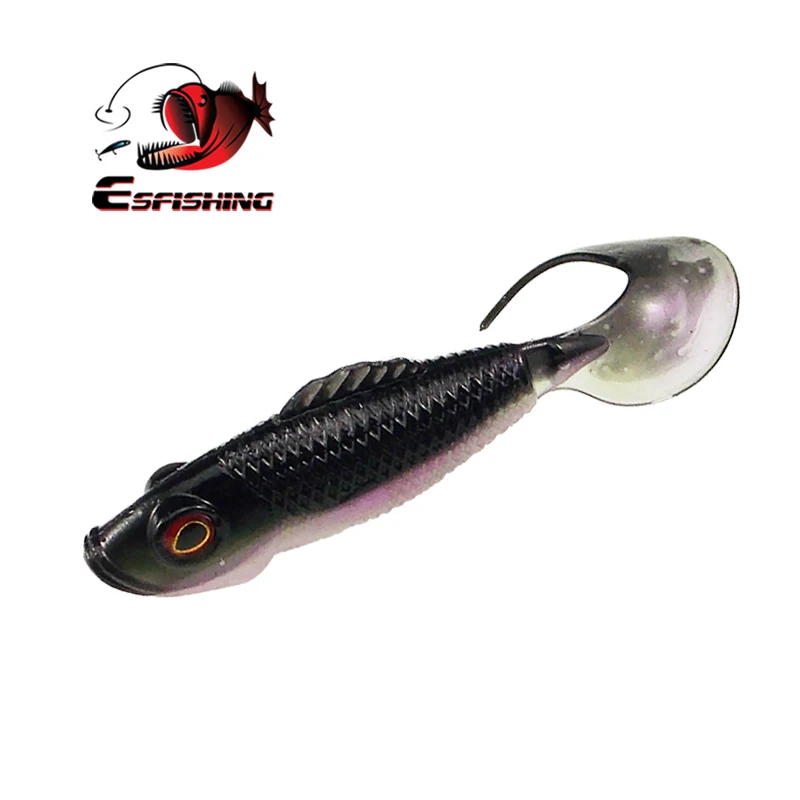ESFISHING рыболовные приманки плавающие PRO 72 мм 6 шт. 3D глаза Grub приманка для морской