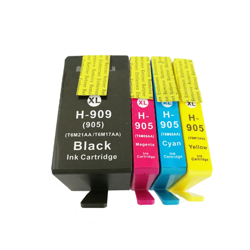 4PK совместимый для hp905 hp909xl струйный картридж работает с hp OfficeJet 6950 6956 6960 6970