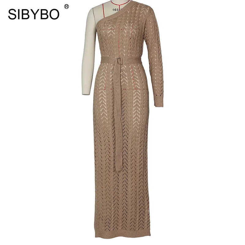 Sibybo трикотажное летнее платье с разрезом от бедра, женское свободное сексуальное длинное пляжное Повседневное платье макси, вечерние платья