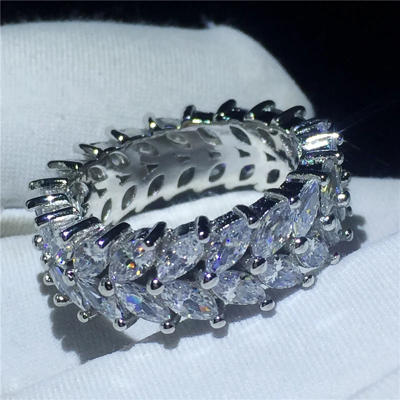 Colorful Stone Hot Style Green Stones Cubic Zircon Engagement Jewelry Eternity Women Fashion Rings For Wedding | Украшения и