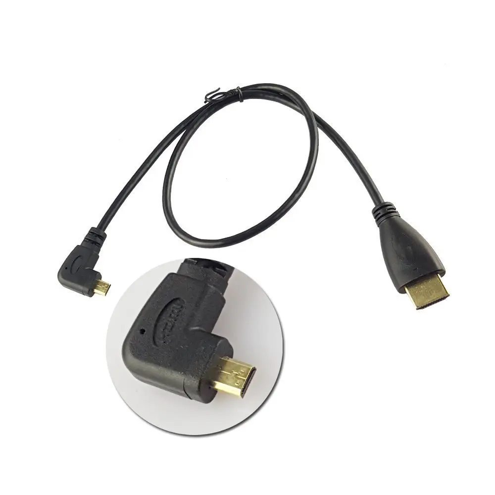 50 см/150 см угол 90 градусов Micro HDMI совместимый штекер к (прямой угол)|Кабели VGA| |