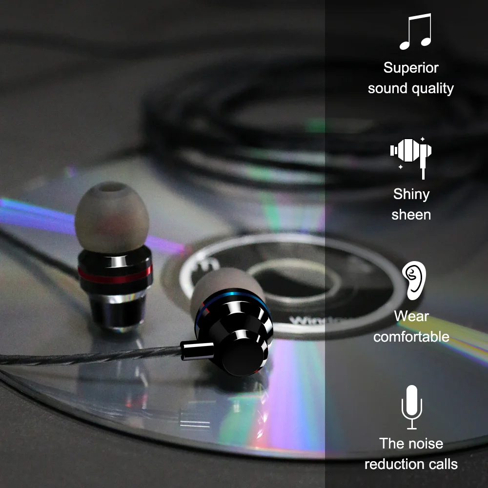 CASEIER проводные наушники с регулятором громкости стереонаушники басами для игр