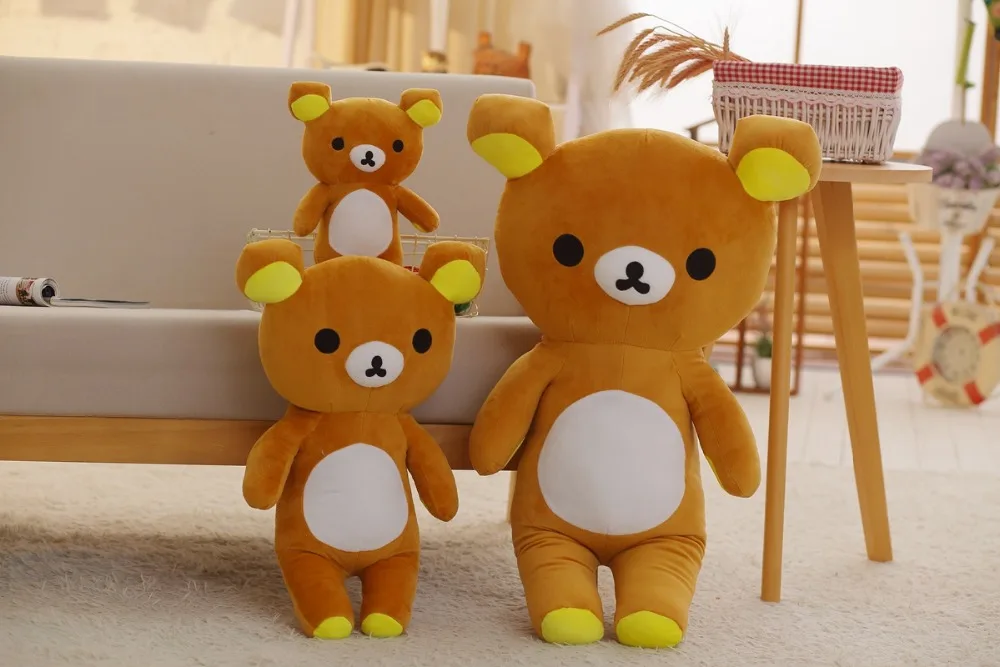 1 шт. Kawaii Большой коричневый в японском стиле Rilakkuma плюшевые игрушки животные