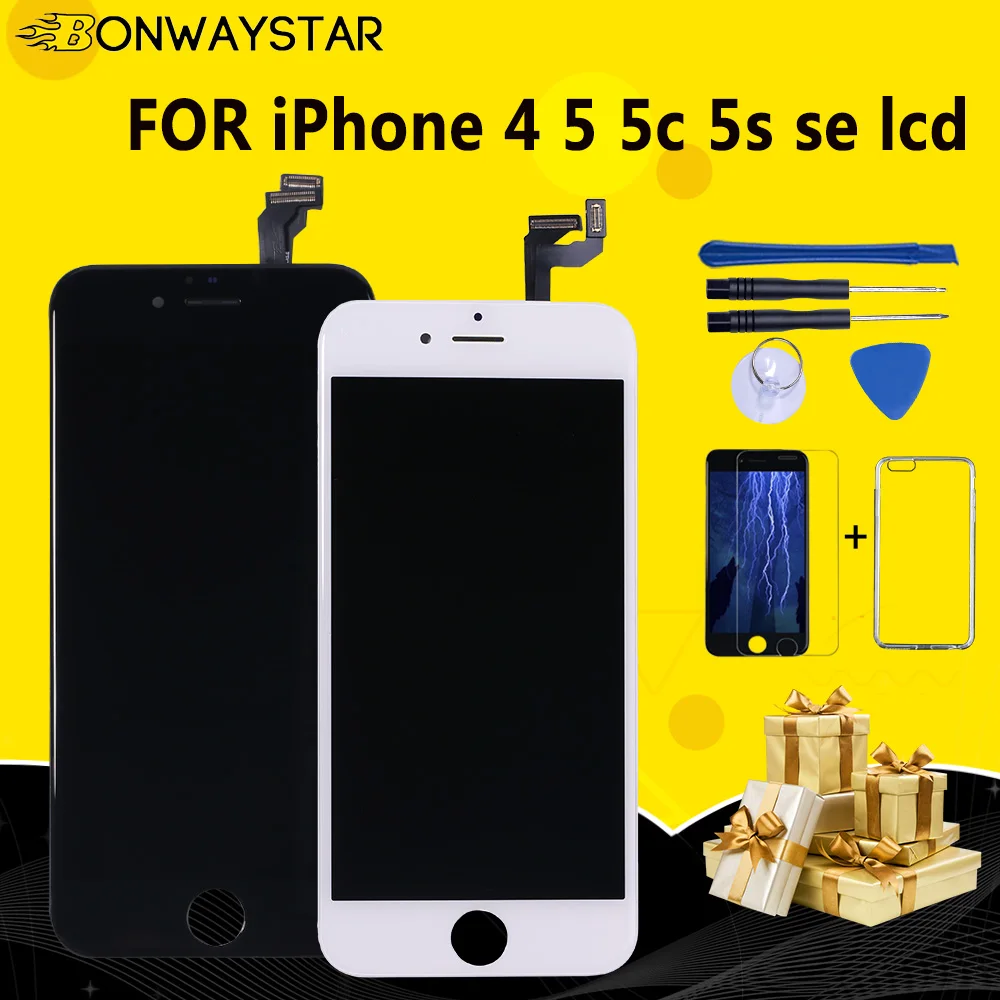 ЖК-дисплей с дигитайзером в сборе экран Pantalla для iphone 5S 5C сенсорный запасные части