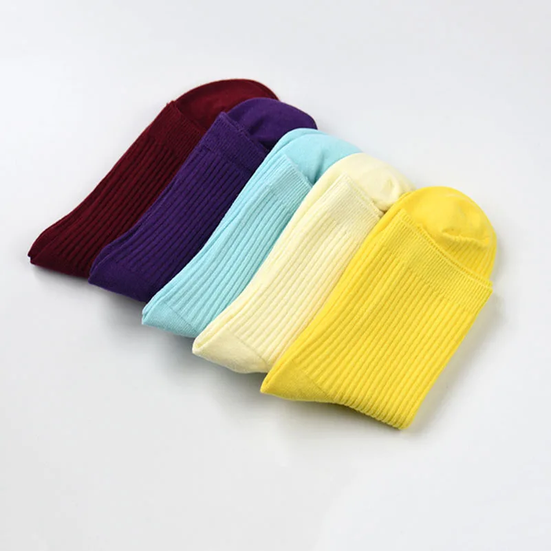 

5 Pairs Women Sock Cute Solid Color Neatly Comfort Cotton Women Socks Autumn Winter Calcetine Sock Lady Sock Meias Calcetine Sox