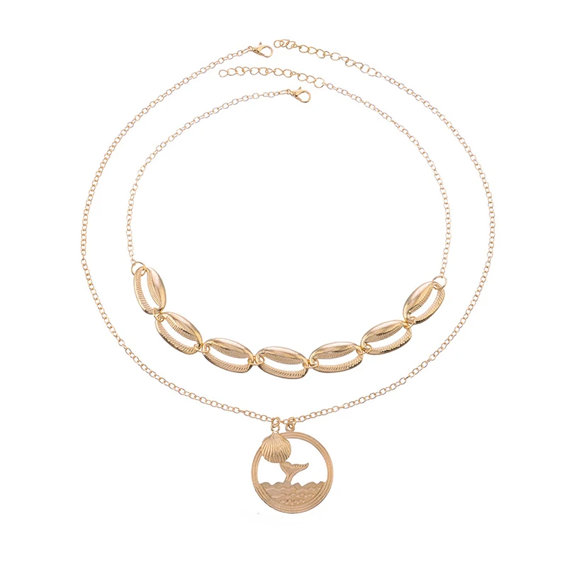 Лидер продаж винтажное ожерелье-чокер с подвеской в виде хвоста русалки модное