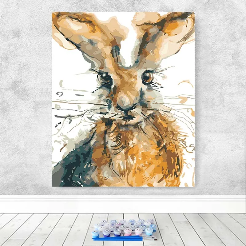 paint by number art painting creative hand-painted eyes animal living room bedroom decorative | Дом и сад