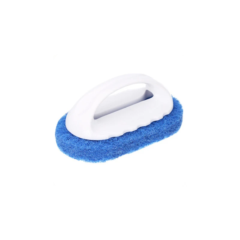 Белый New Handle Clean Tool Powerful Sponge Brush For Kitchen Bathroom Window Mirror Clean Tools Oval Sponge Brush - Цвет: Белый