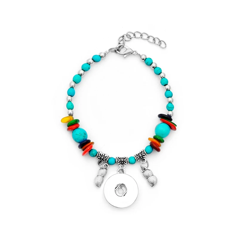 2 шт. Модные женские тибетские Красные Каменные Бусины Металлические 18 мм кнопки