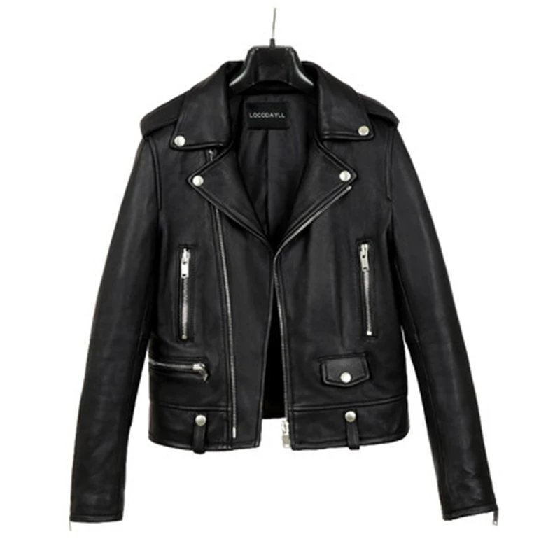 

2018 Spring Winter Faux Jacket Women Thick Pu Leather biker Jackets Female Short Slim Warm Cashmere Motorcycle Coats FP0160