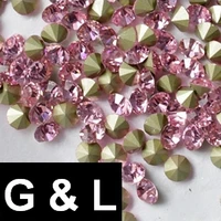 ss11 5 ss25 light rose color pointback rhinestones glass material beads used for jewelry nail art decoration