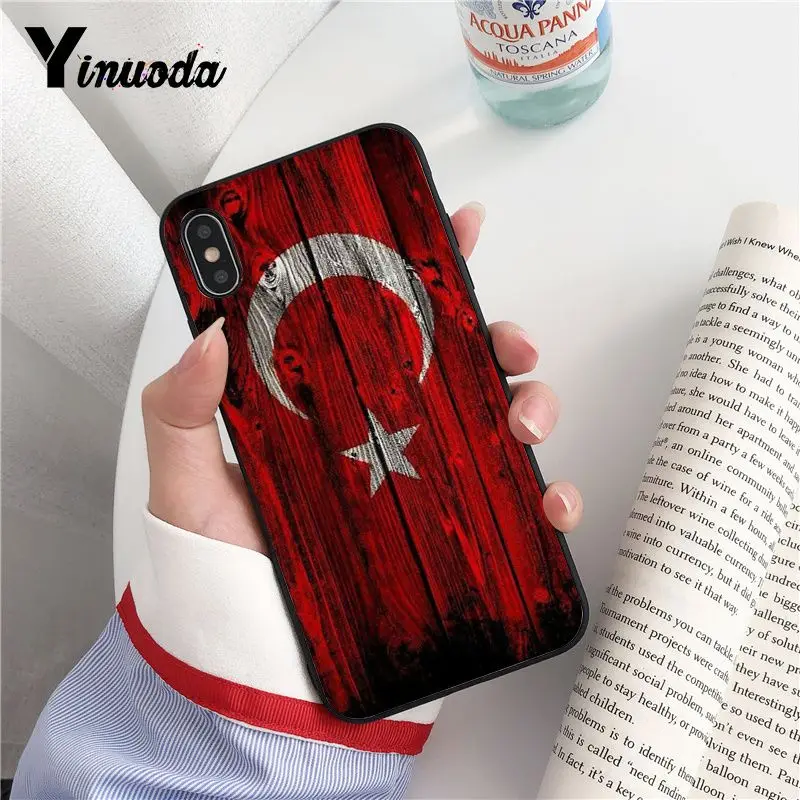 Yinuoda чехол для телефона с турецким флагом iPhone 6S 6plus 7 7plus 8 8Plus X Xs MAX 5 5S XR Fundas