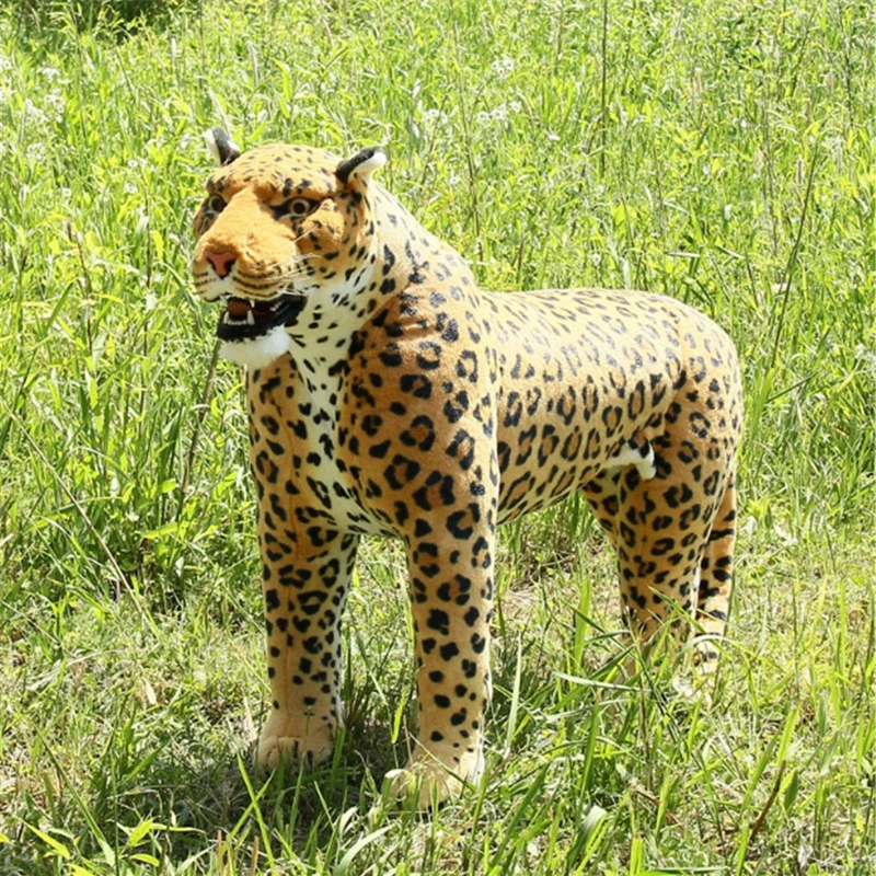 Dorimytrader Jumbo Моделирование животных Leopard Плюшевые игрушки Гигантские Lifelike Panther House