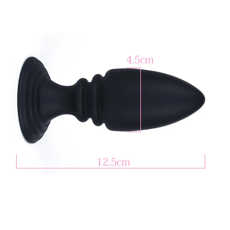 4.5CM Diameter Super Big Size Anal Plug Huge Butt Medical Soft Silicone Booty Beads Sex Toys For Adult Gay Black 1PC |