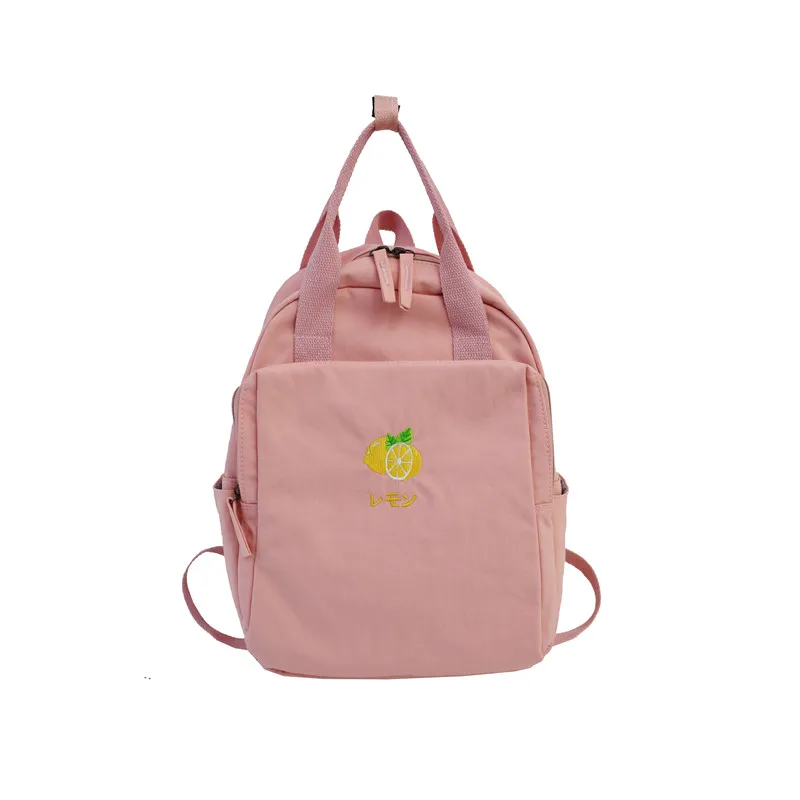 Estojo escolar multifuncional Рюкзак Школьные сумки корейский mochila фрукты вышивка ранец
