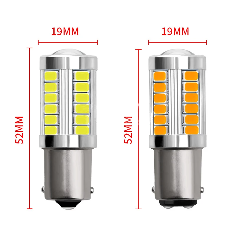 1156 BA15S P21W 1157 светодиодный BAY15D 33SMD тормозной светильник s источник светодиодный автомобильный светильник лампочка, в то время как красного и желтого цветов
