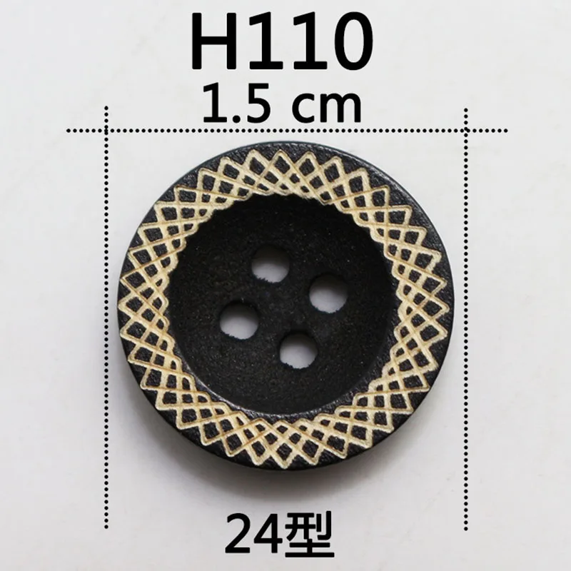 100 шт. профессиональная лазерная кнопка из натурального дерева маленькая оптовая