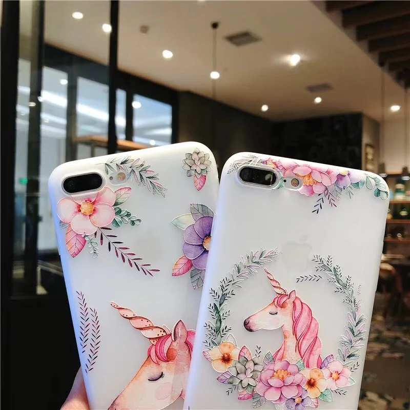 Чехол для iphone X 6 6S plus мягкий силиконовый чехол Boucho 5 5S SE с цветочным рисунком и